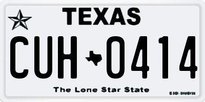 TX license plate CUH0414
