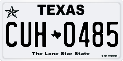 TX license plate CUH0485