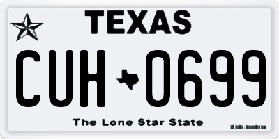 TX license plate CUH0699