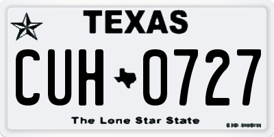 TX license plate CUH0727