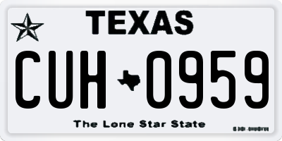 TX license plate CUH0959