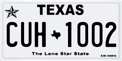TX license plate CUH1002