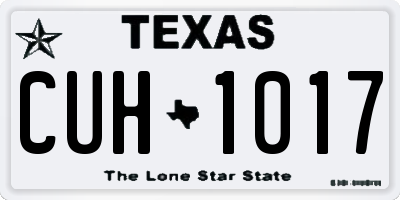 TX license plate CUH1017