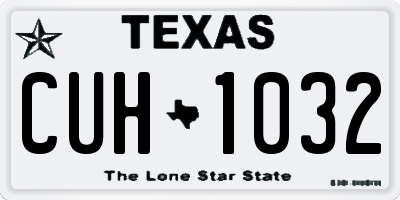 TX license plate CUH1032