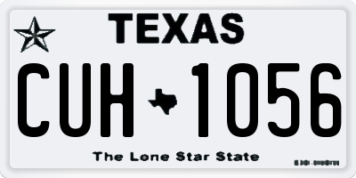 TX license plate CUH1056