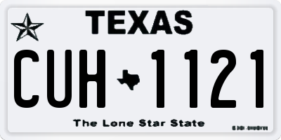 TX license plate CUH1121