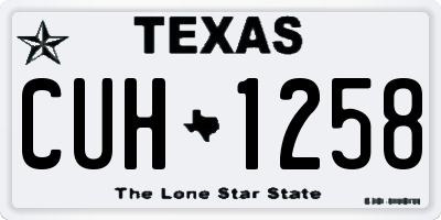 TX license plate CUH1258
