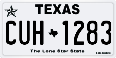 TX license plate CUH1283
