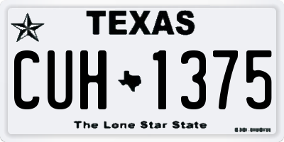 TX license plate CUH1375