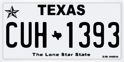 TX license plate CUH1393