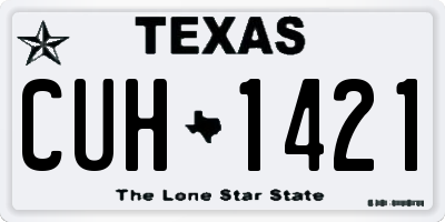 TX license plate CUH1421