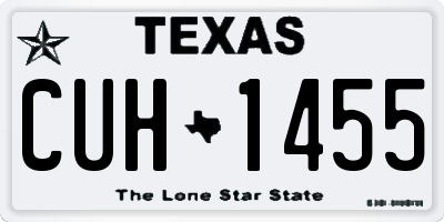 TX license plate CUH1455