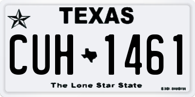 TX license plate CUH1461