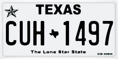 TX license plate CUH1497