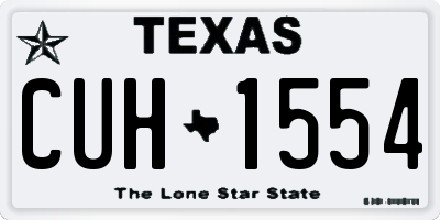 TX license plate CUH1554