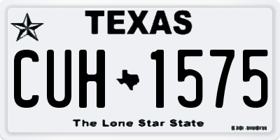TX license plate CUH1575