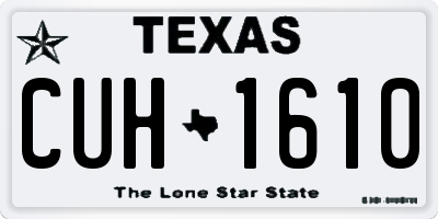 TX license plate CUH1610