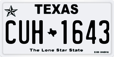 TX license plate CUH1643