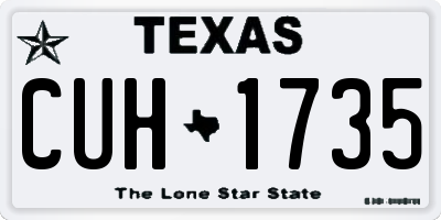 TX license plate CUH1735