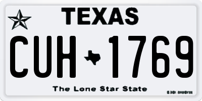 TX license plate CUH1769