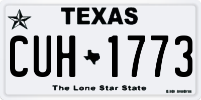 TX license plate CUH1773