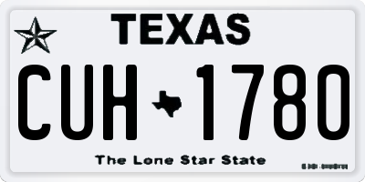 TX license plate CUH1780