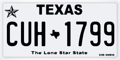 TX license plate CUH1799