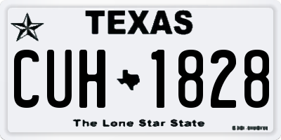 TX license plate CUH1828