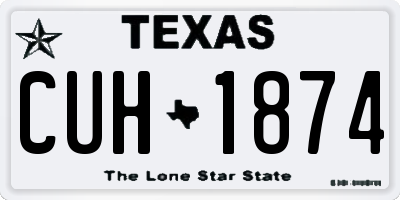 TX license plate CUH1874