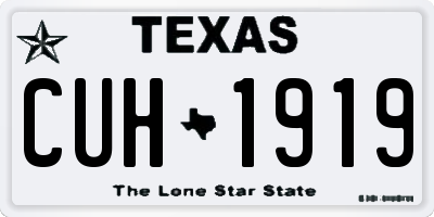 TX license plate CUH1919