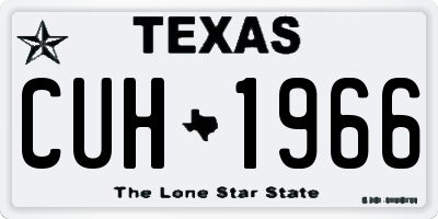 TX license plate CUH1966
