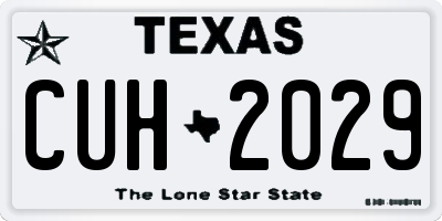 TX license plate CUH2029