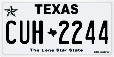TX license plate CUH2244