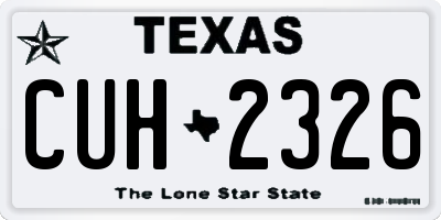 TX license plate CUH2326