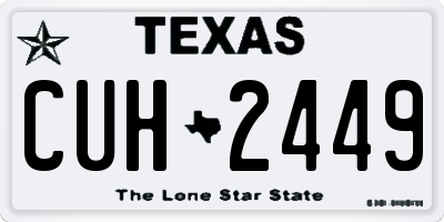 TX license plate CUH2449