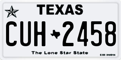 TX license plate CUH2458