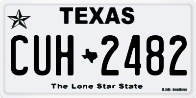 TX license plate CUH2482