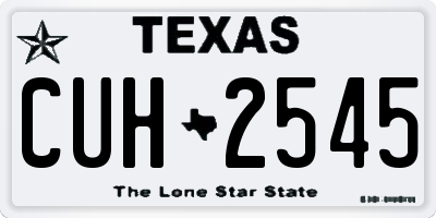 TX license plate CUH2545