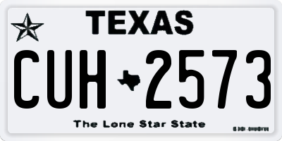 TX license plate CUH2573