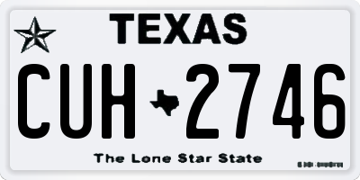 TX license plate CUH2746