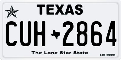 TX license plate CUH2864