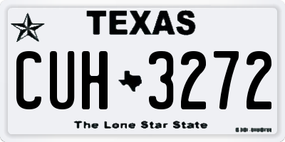 TX license plate CUH3272