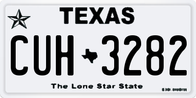 TX license plate CUH3282
