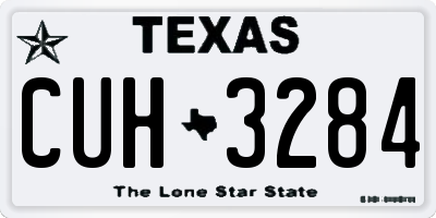 TX license plate CUH3284