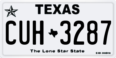 TX license plate CUH3287