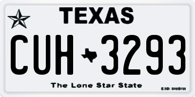 TX license plate CUH3293