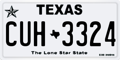 TX license plate CUH3324