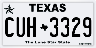TX license plate CUH3329