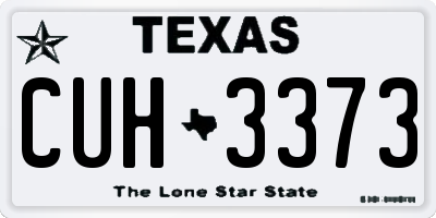 TX license plate CUH3373