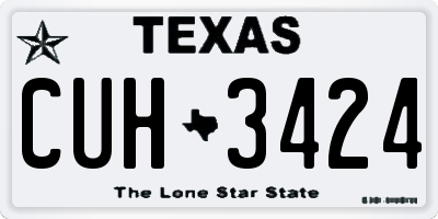 TX license plate CUH3424